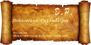 Dobrovics Polixéna névjegykártya
